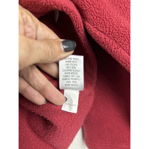 Croft & Barrow Fleece‎ Jacket Women Size 1X Red Snowman Design Christmas Winter - Picture 8 of 10